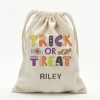 Exclusive - Sale | Bag Of Treats Custom Halloween Kids Drawstring Sack | Personalized Halloween Trick or Treat Bag Style 10