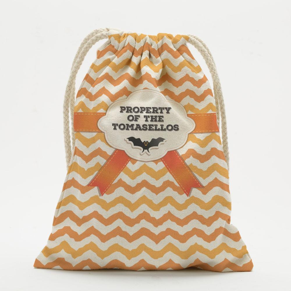 Exclusive - Sale | Bag Of Treats Custom Halloween Kids Drawstring Sack | Personalized Halloween Trick or Treat Bag Style 7