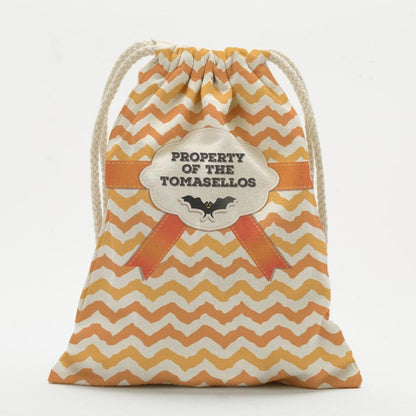 Exclusive - Sale | Bag Of Treats Custom Halloween Kids Drawstring Sack | Personalized Halloween Trick or Treat Bag Style 7