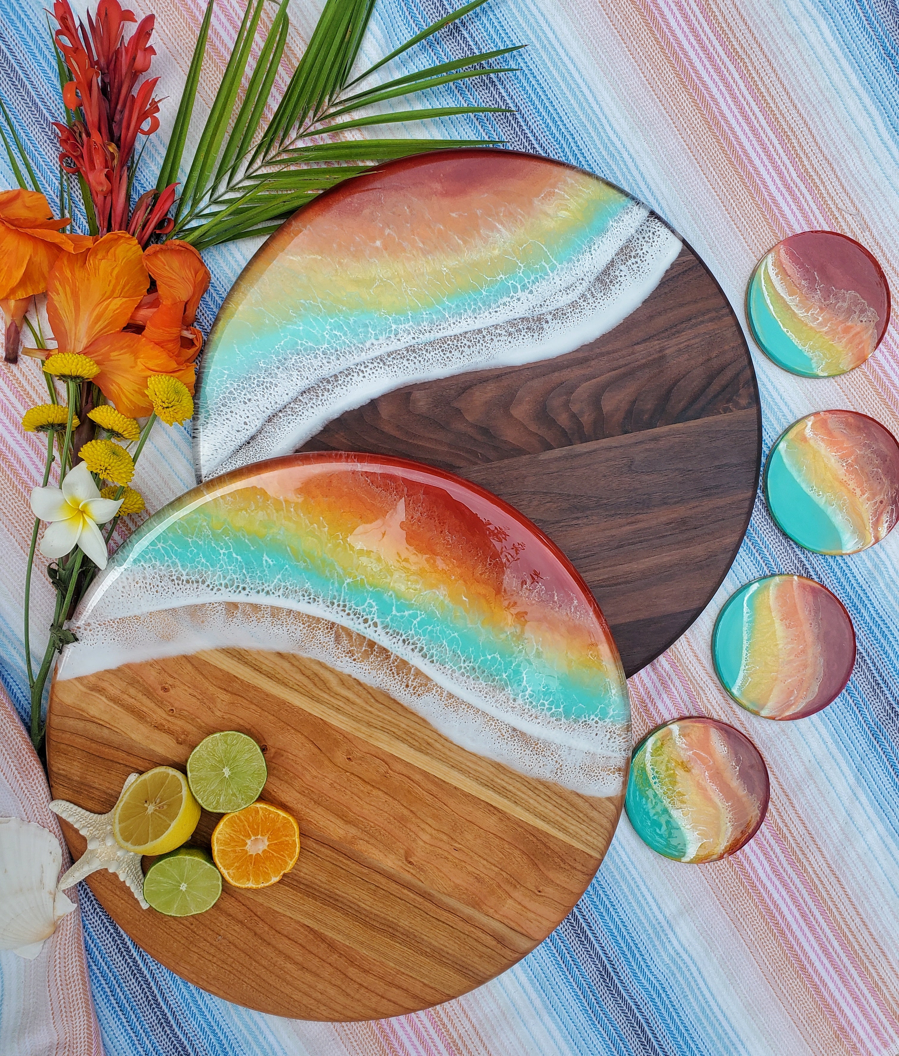 Round Ocean Boards Sangria Sunset