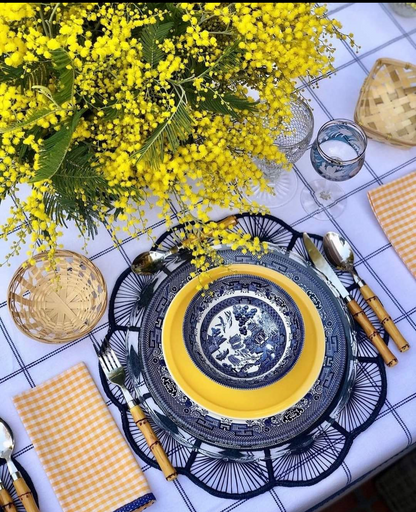 Petal Perfection Woven Placemat Solid Color (one color)