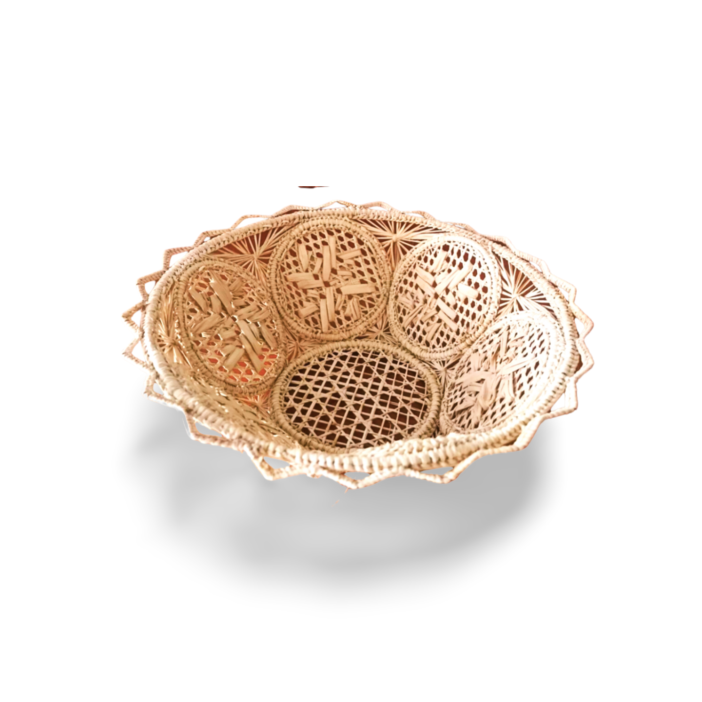 Starburst Handwoven Iraca Bread Basket Main image