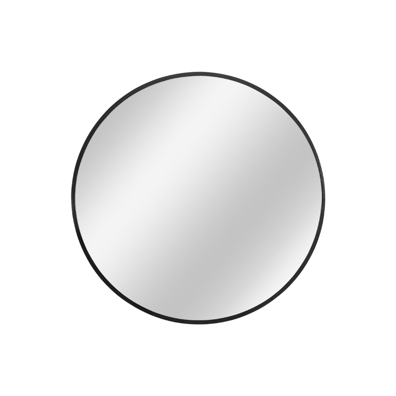 Sleek Minimalist Black Round Wall Mirror with Durable Frame - Rivour Home