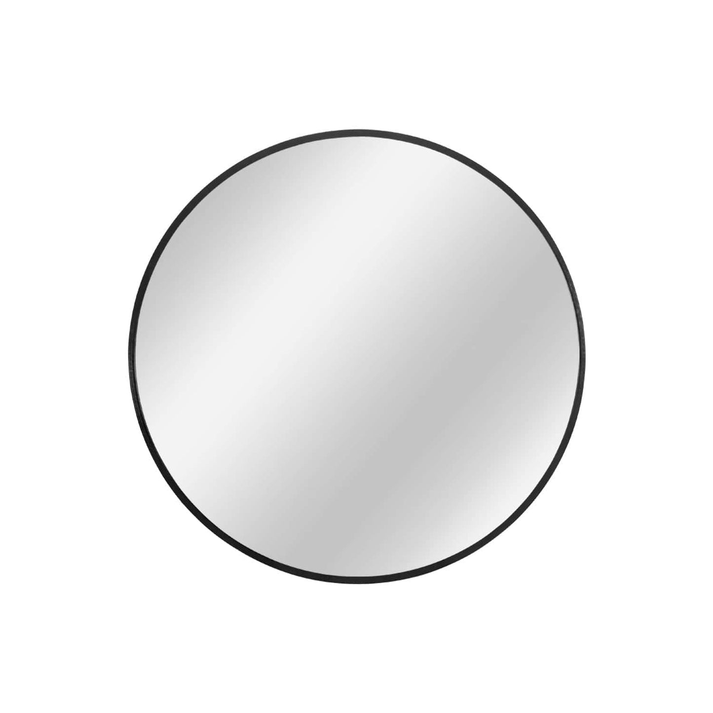 Sleek Minimalist Black Round Wall Mirror with Durable Frame Default Title