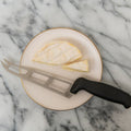 Professional Soft Cheese Knife w/ Forklet - Plastic Handle