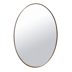 Sophisticated Matte Gold Oval Accent Wall Mirror with Aluminum Frame