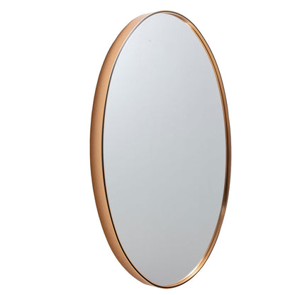 Sophisticated Matte Gold Oval Accent Wall Mirror with Aluminum Frame