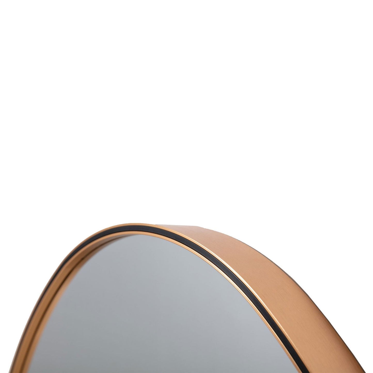 Sophisticated Matte Gold Oval Accent Wall Mirror with Aluminum Frame