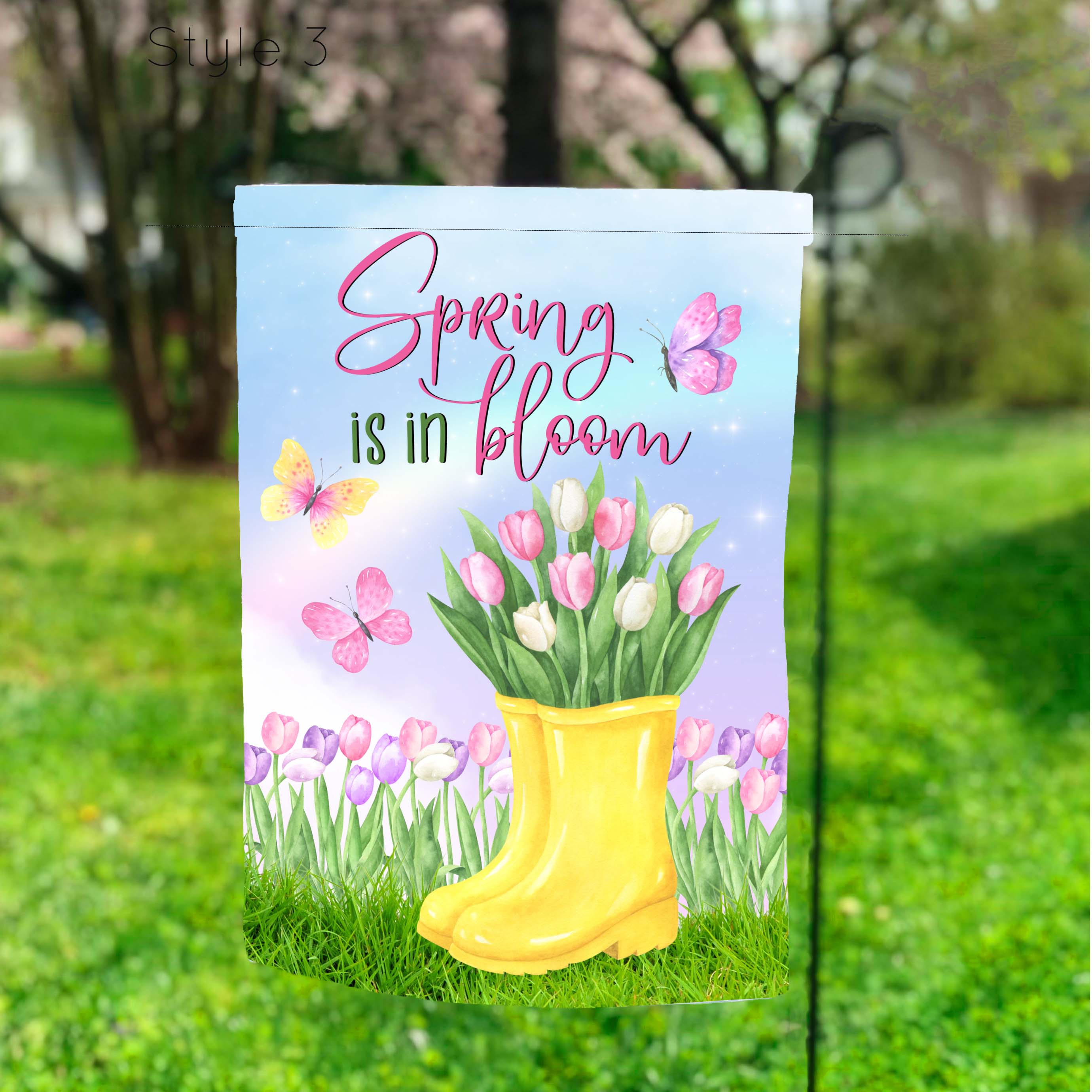 Spring Is In Bloom Garden Flag 12x18 inch Main image