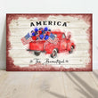 America The Beautiful Sign II 36x24 inch Extra Large Premium Gallery Wrapped