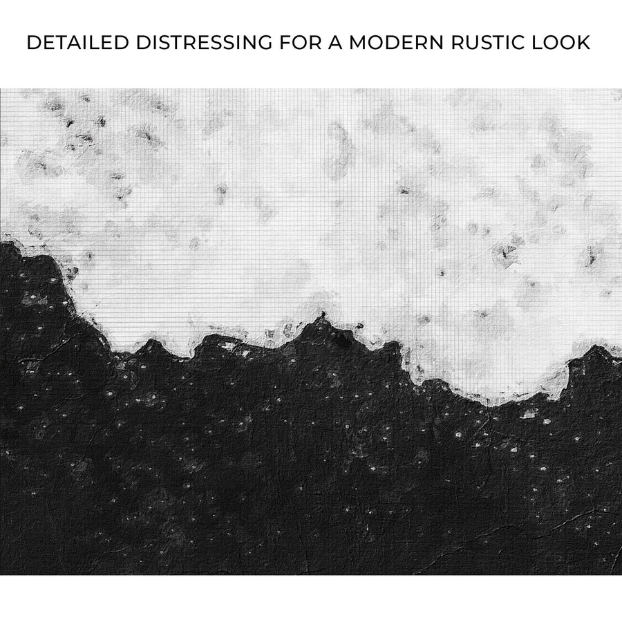 Black And White Textured Painting Canvas Wall Art