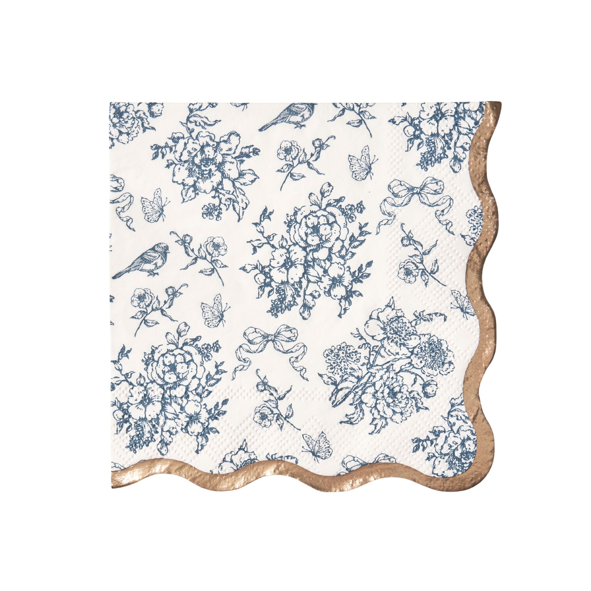 Hamptons Toile & Stripe Cocktail Napkins Secondary image
