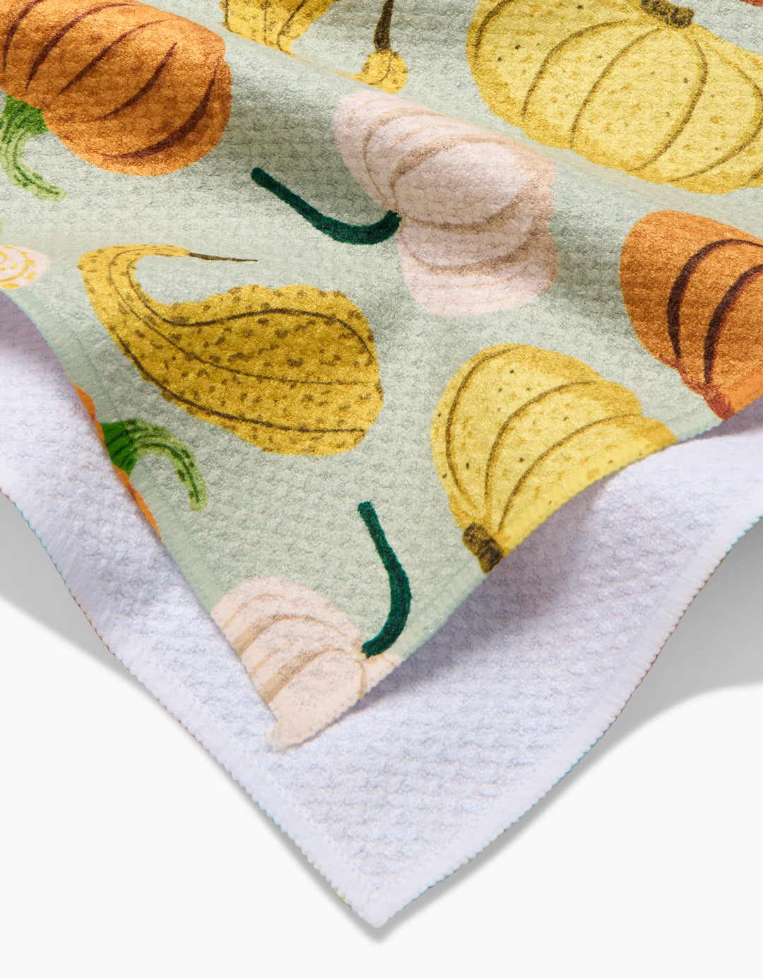 Pumpkins & Gourds Geometry Tea Towel Secondary image