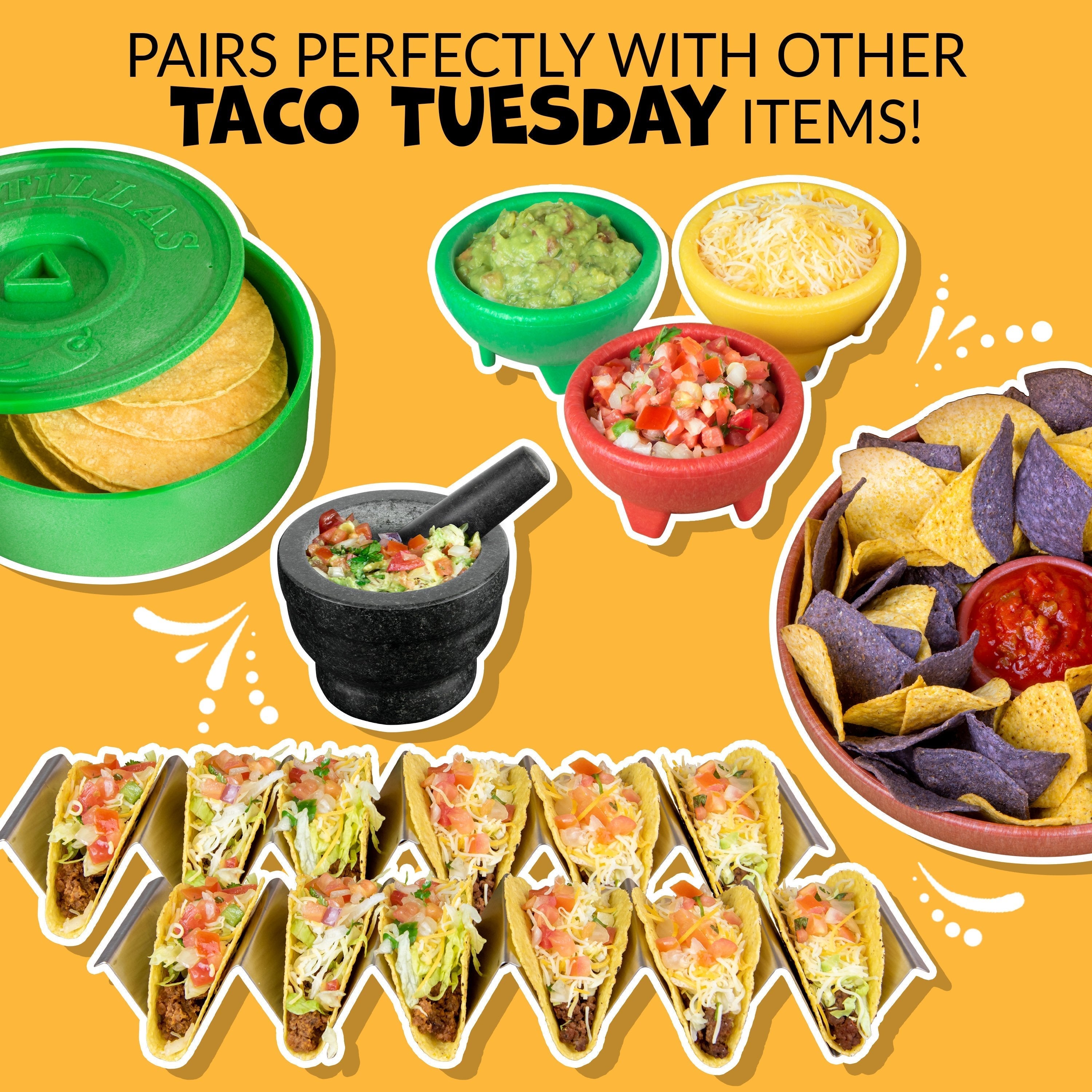 Taco Tuesday 3-Piece Salsa Bowl Set in Yellow, Green & Red