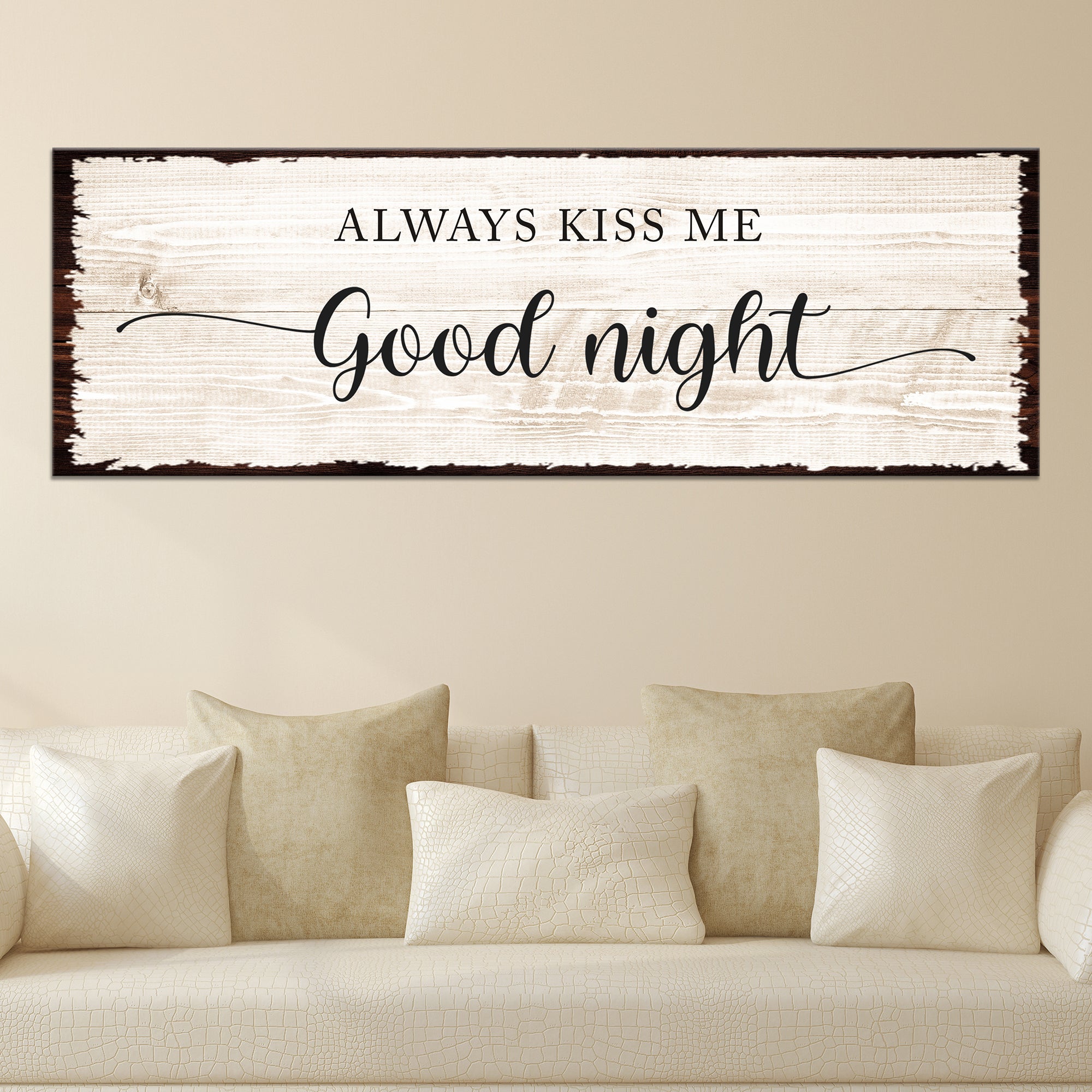 Always Kiss Me Good Night Couple Sign Secondary image
