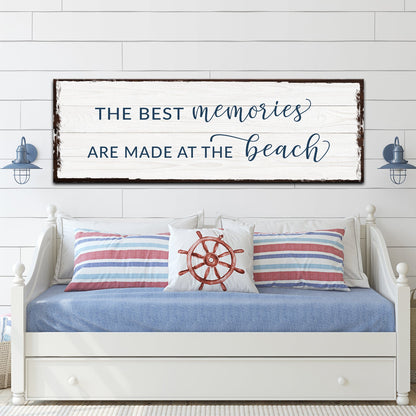 Best Memories At The Beach Sign Style 1