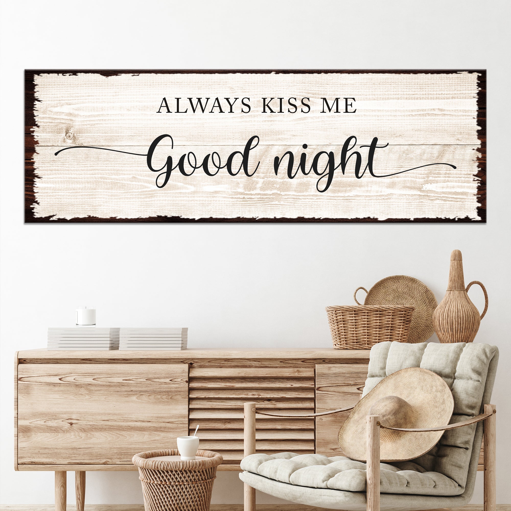 Always Kiss Me Good Night Couple Sign Main image