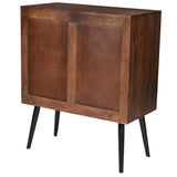 2 Door Mango Wood Sideboard Cabinet with Terrazzo Stone