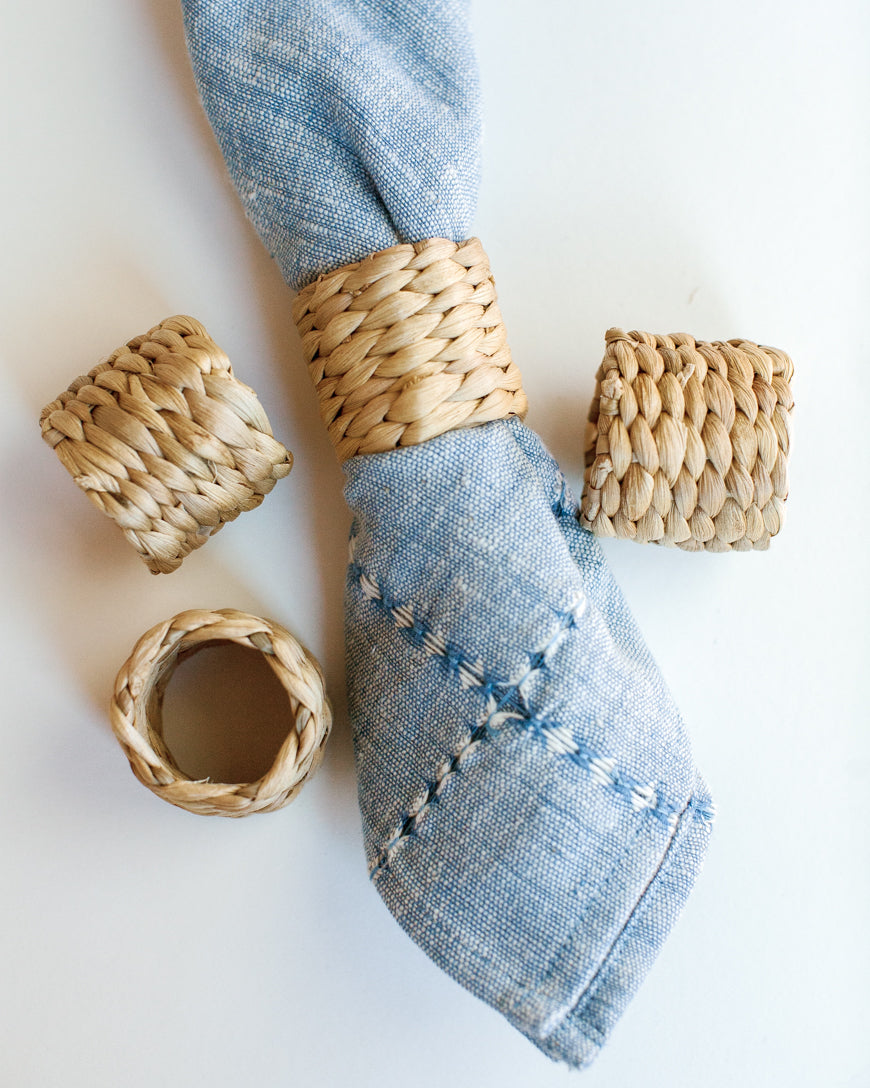 Water Hyacinth Napkin Ring Set