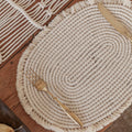 Organic Cotton Macrame Placemat Single