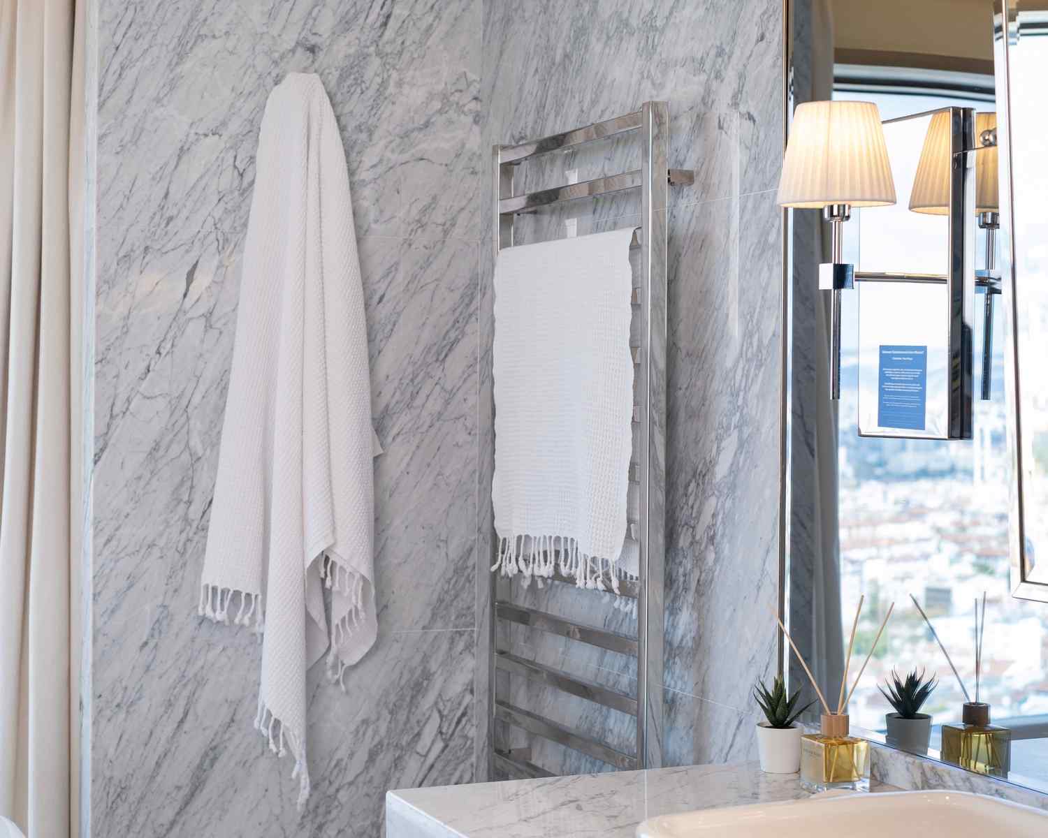 Waffle Turkish Towel White Bath&Hand Towel(Set)