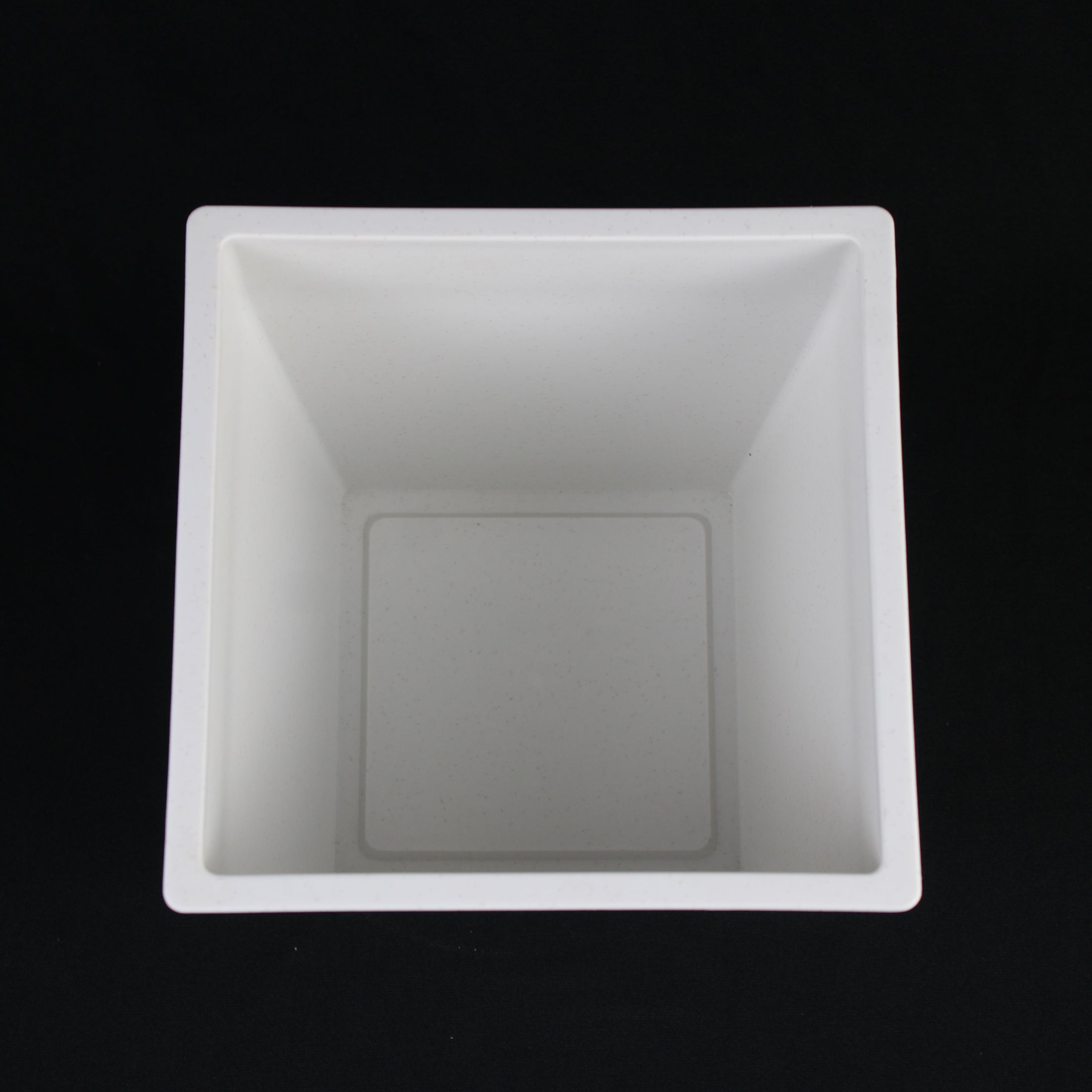 3-Piece White Plastic Square Planter Pot Set – Modern Tapered Design