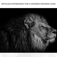 Black And White Lion Head Canvas Wall Art