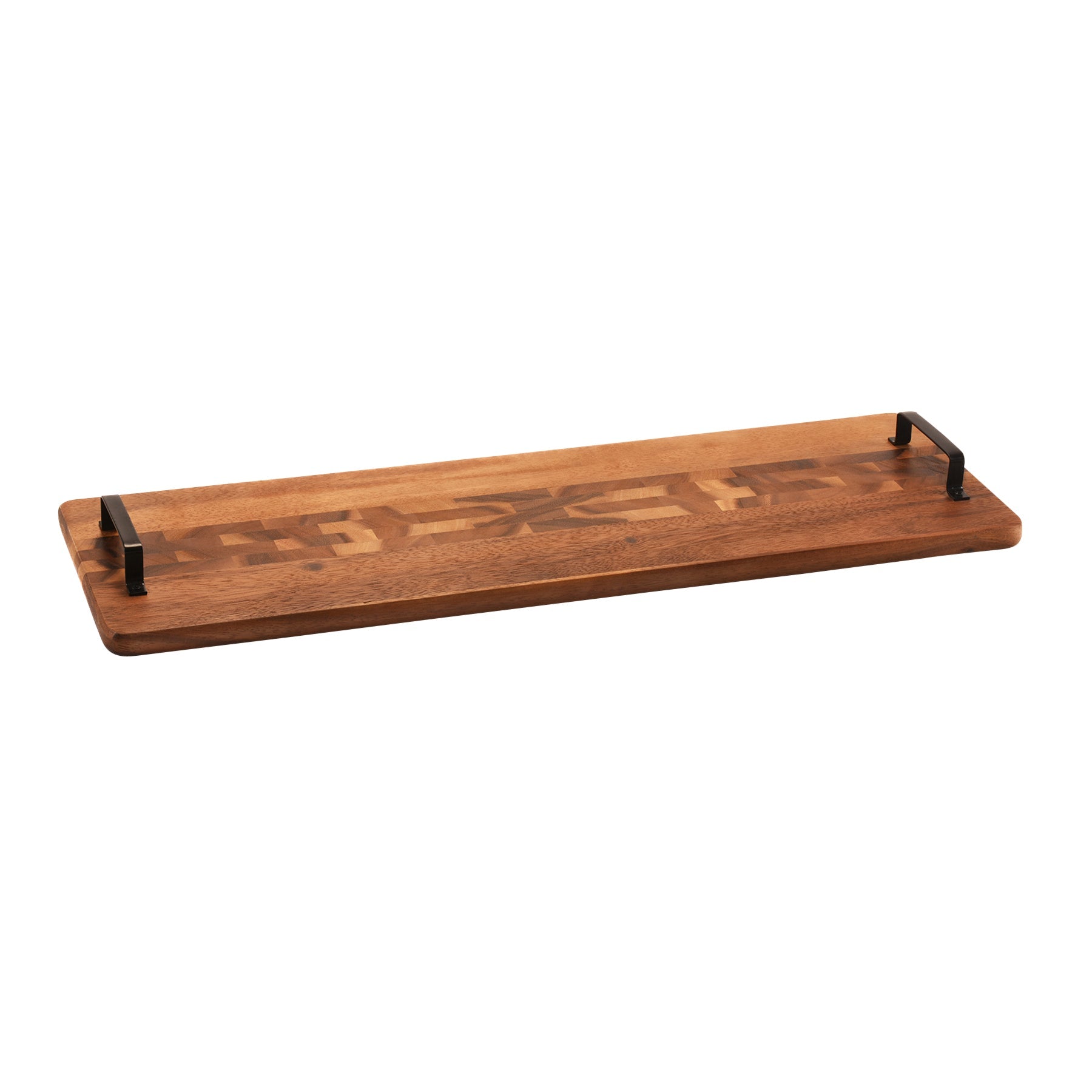 Acacia Serving Trays with Metal Handles Secondary image