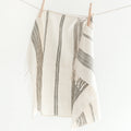 Aden Cotton Hand Towel Natural with Grey