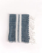 Aden Cotton Hand Towel Navy with Natural