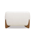 Alpine 44" Sherpa Arm Chair, Ivory White Boucle