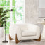 Alpine 44" Sherpa Arm Chair, Ivory White Boucle as Pic