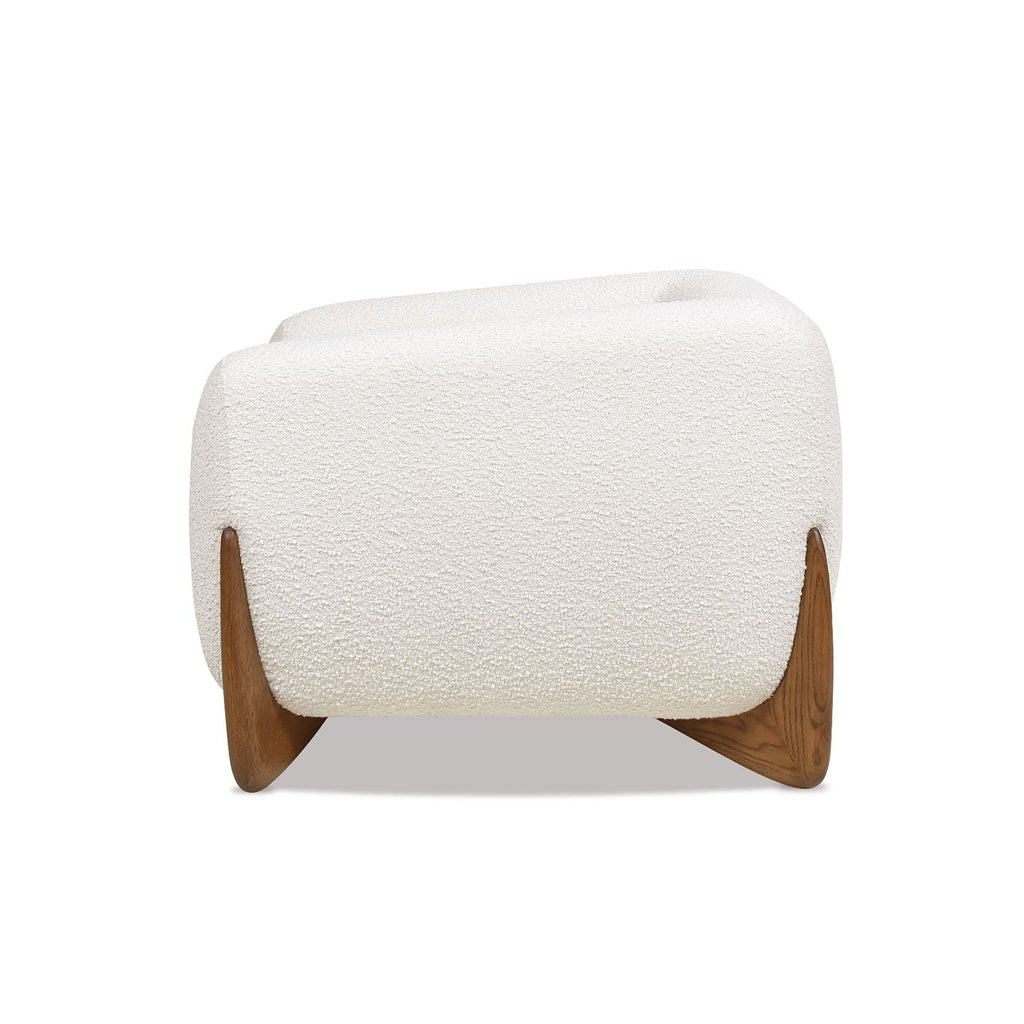 Alpine 44" Sherpa Arm Chair, Ivory White Boucle
