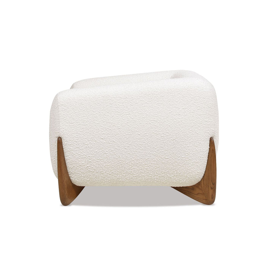 Alpine 44" Sherpa Arm Chair, Ivory White Boucle