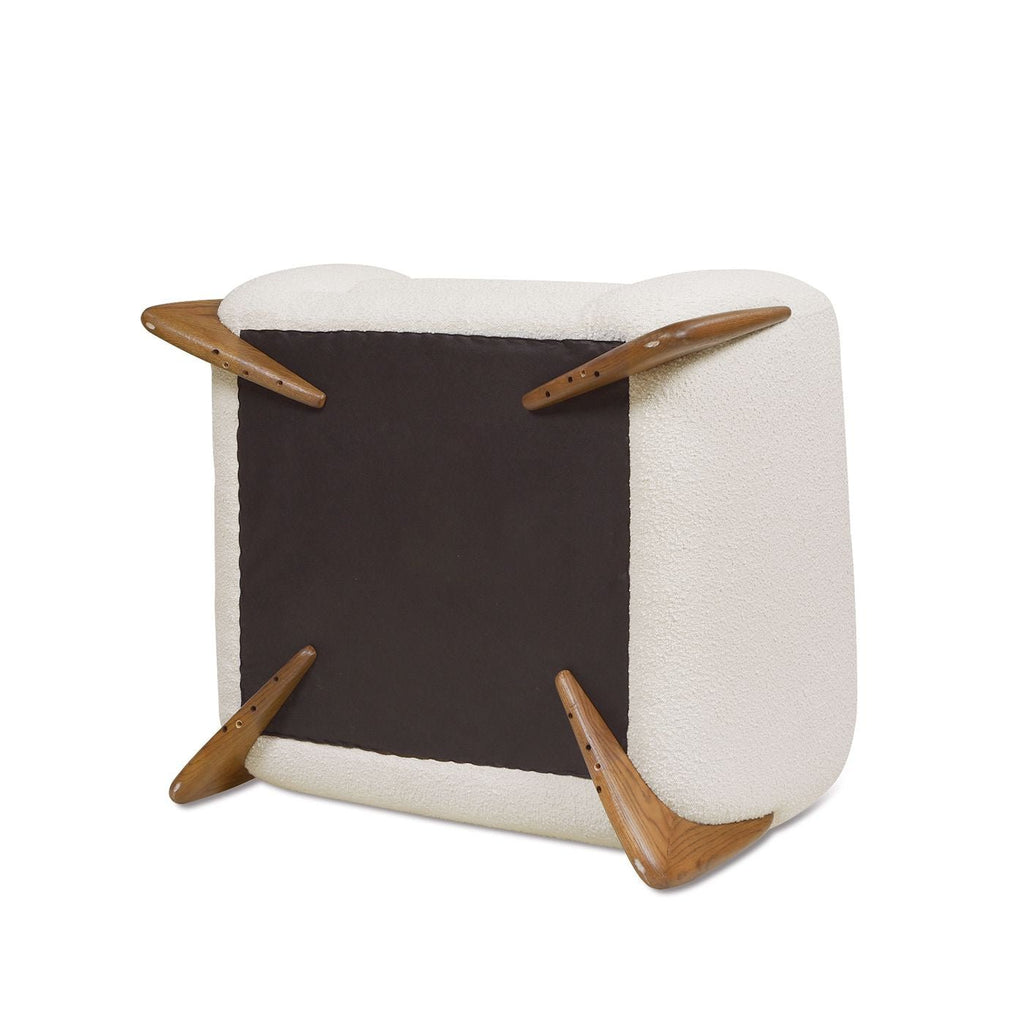 Alpine 44" Sherpa Arm Chair, Ivory White Boucle