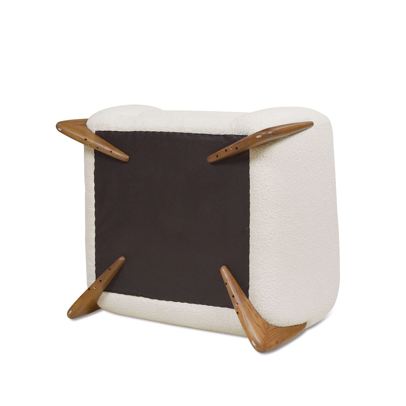 Alpine 44" Sherpa Arm Chair, Ivory White Boucle