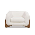 Alpine 44" Sherpa Arm Chair, Ivory White Boucle