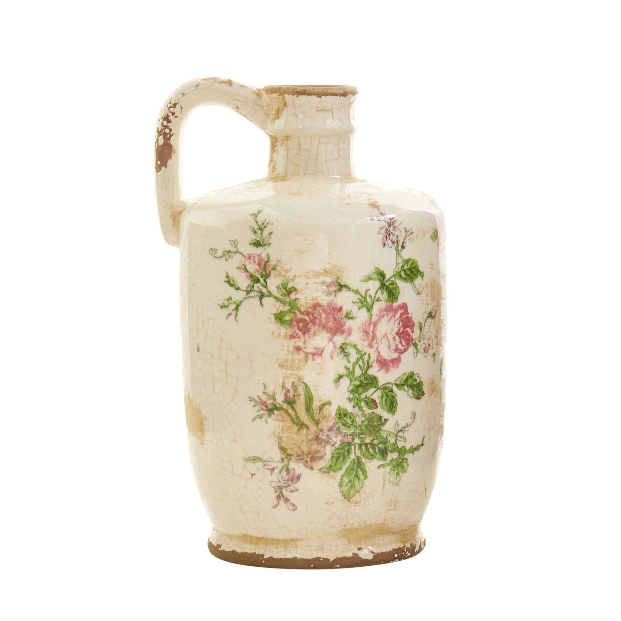 10” Tuscan Ceramic Floral Print Pitcher Main image