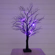 2’ Pre-Lit Halloween Deluxe Black Twig Artificial Fall Tree with 44 Orange & Purple LED Lights