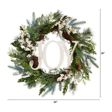 24” Christmas Joy Artificial Wreath