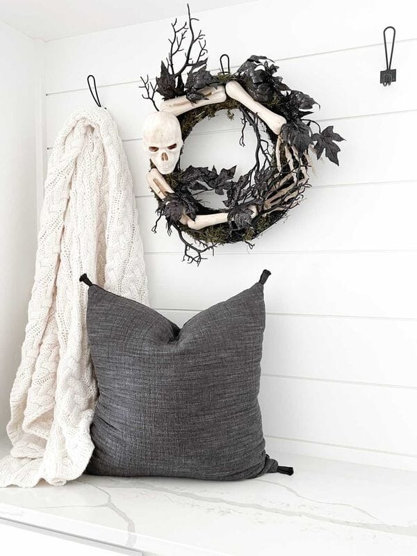 24" Halloween Skull and Bones Wreath Secondary image