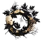 24" Halloween Skull and Bones Wreath