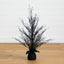 3’ Pre-Lit Halloween Black Twig Artificial Fall Tree in Burlap Planter with 42 Warm White LED Lights