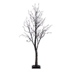 4’ Pre-Lit Halloween Deluxe Black Twig Artificial Tree with 81 Orange & Purple LED Lights