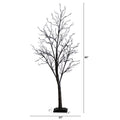 5’ Pre-Lit Halloween Deluxe Black Twig Artificial Tree with 102 Orange & Purple LED Lights
