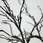 5’ Pre-Lit Halloween Deluxe Black Twig Artificial Tree with 102 Orange & Purple LED Lights