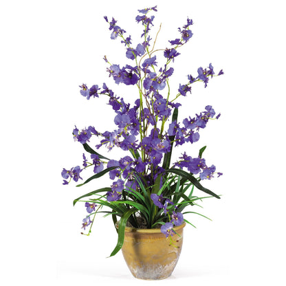 Dancing Lady Silk Orchid Arrangement Purple