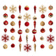 Holiday Deluxe Shatterproof, 52 Count Christmas Tree Ornament Box Set, Reusable Container
