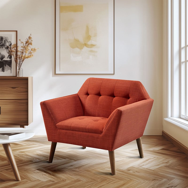 Newport Wide Mid-Century Modern Lounge Chair Main image