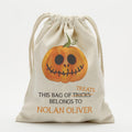 Bag Of Treats Custom Halloween Drawstring Sack for Kids | Personalized Halloween Trick or Treat Bag